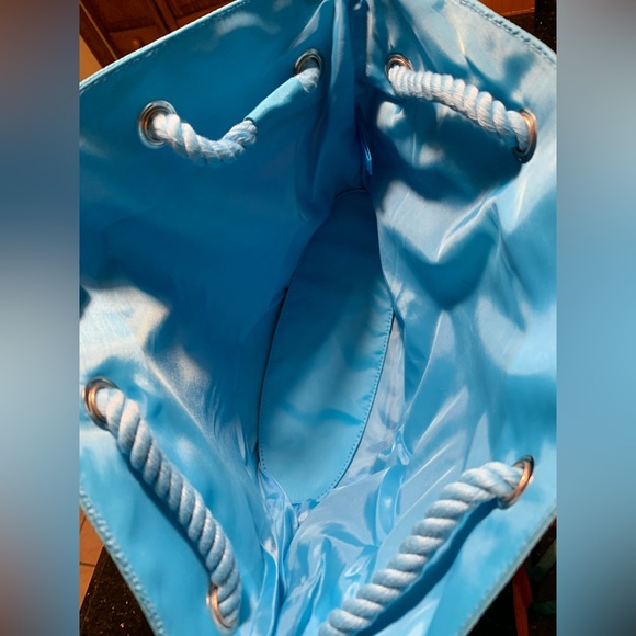 Escada pacific paradise pink and blue small tote or shopper bag - Picture 6 of 11